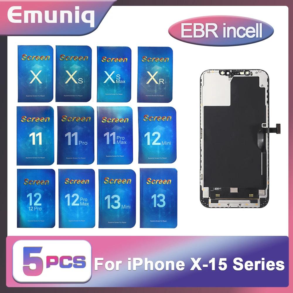 EBR Incell LCD ÷,  X XR XS Max 11 12 Pro 13 Mini 14 15 Plus, ġ Ÿ  ȭ ü, 5 